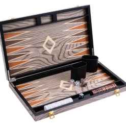 Longfield Backgammon Large Grey Ebony