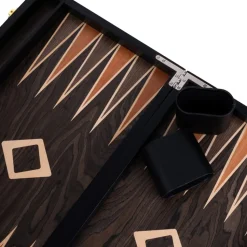 Longfield Backgammon Medium Brown Ebony
