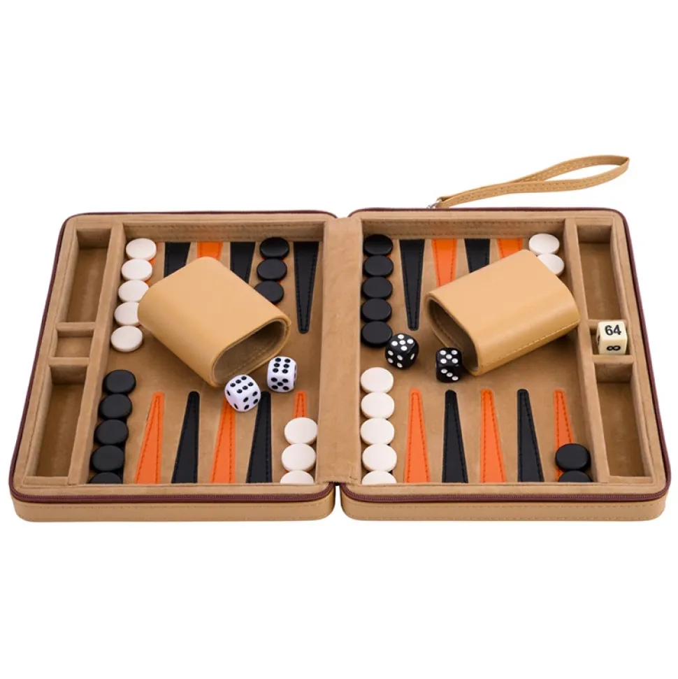 Longfield Backgammon Travel Beige