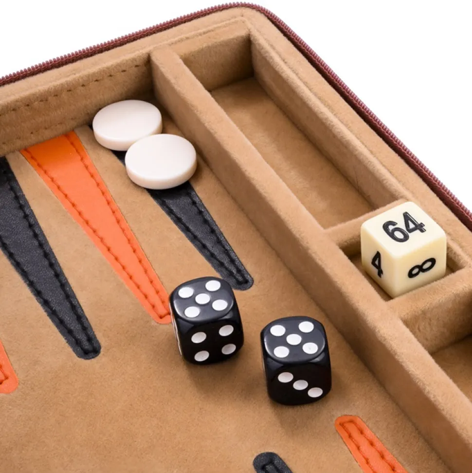 Longfield Backgammon Travel Beige