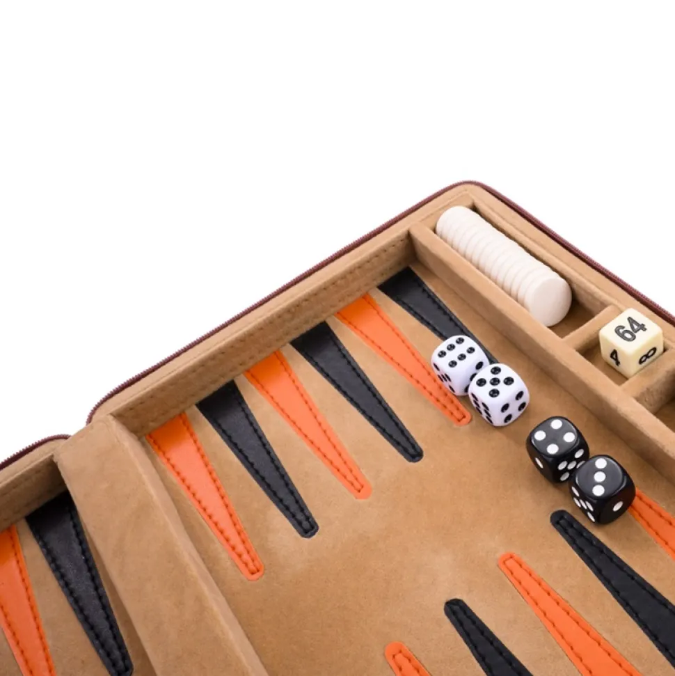 Longfield Backgammon Travel Beige